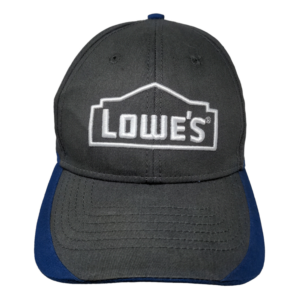 Lowe's Men's Snapback Hat Gray Blue Embroidered Logo Back End Appreciation 2020